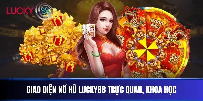 Giao diện Nổ hũ Lucky88 trực quan, khoa học